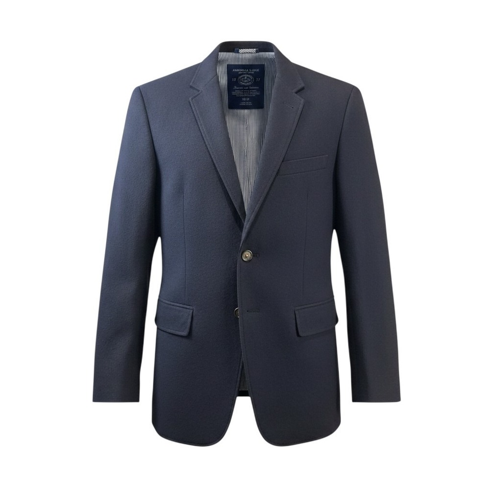 American Eagle Blazer Mens S 36S Solid Navy Blue Wool Felt Legendary Blazer